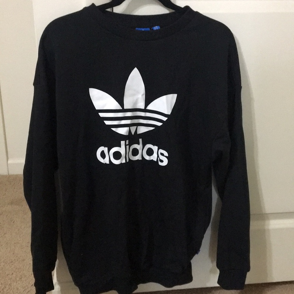 Adidas Originals Black Oversized Sweatshirt
